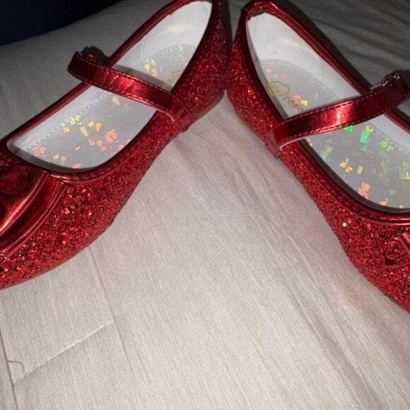 Girls Glitter Dress Shoes Princess For Flower Girls Flats Party Wedding Size 1 - Picture 8 of 12